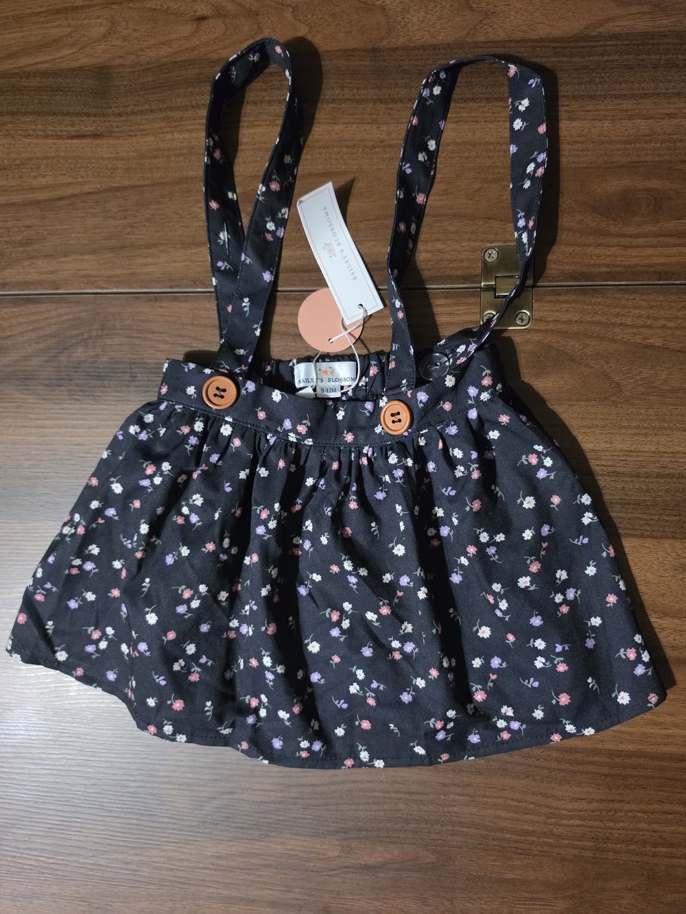 Bailey's Blossoms - Girl's Floral Suspender Skirt